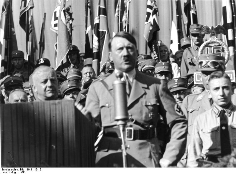 Hitler makes a speech in Rosenheim